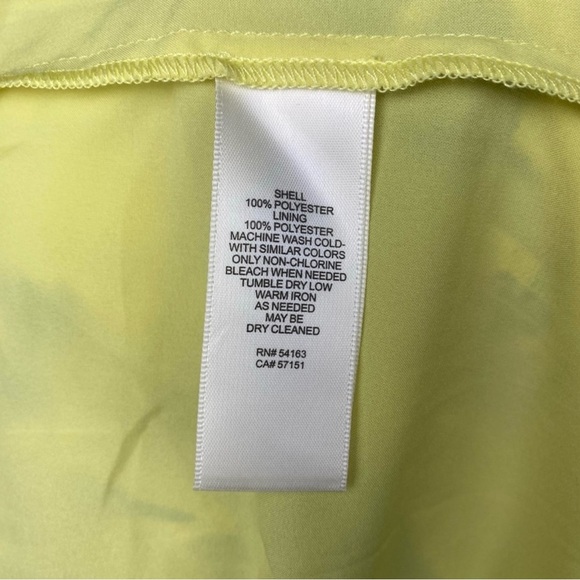 Eliza J NWOT Women's 0 Floral Asymmetrical Tiered Ruffle Dress Bright Yellow - Picture 6 of 6